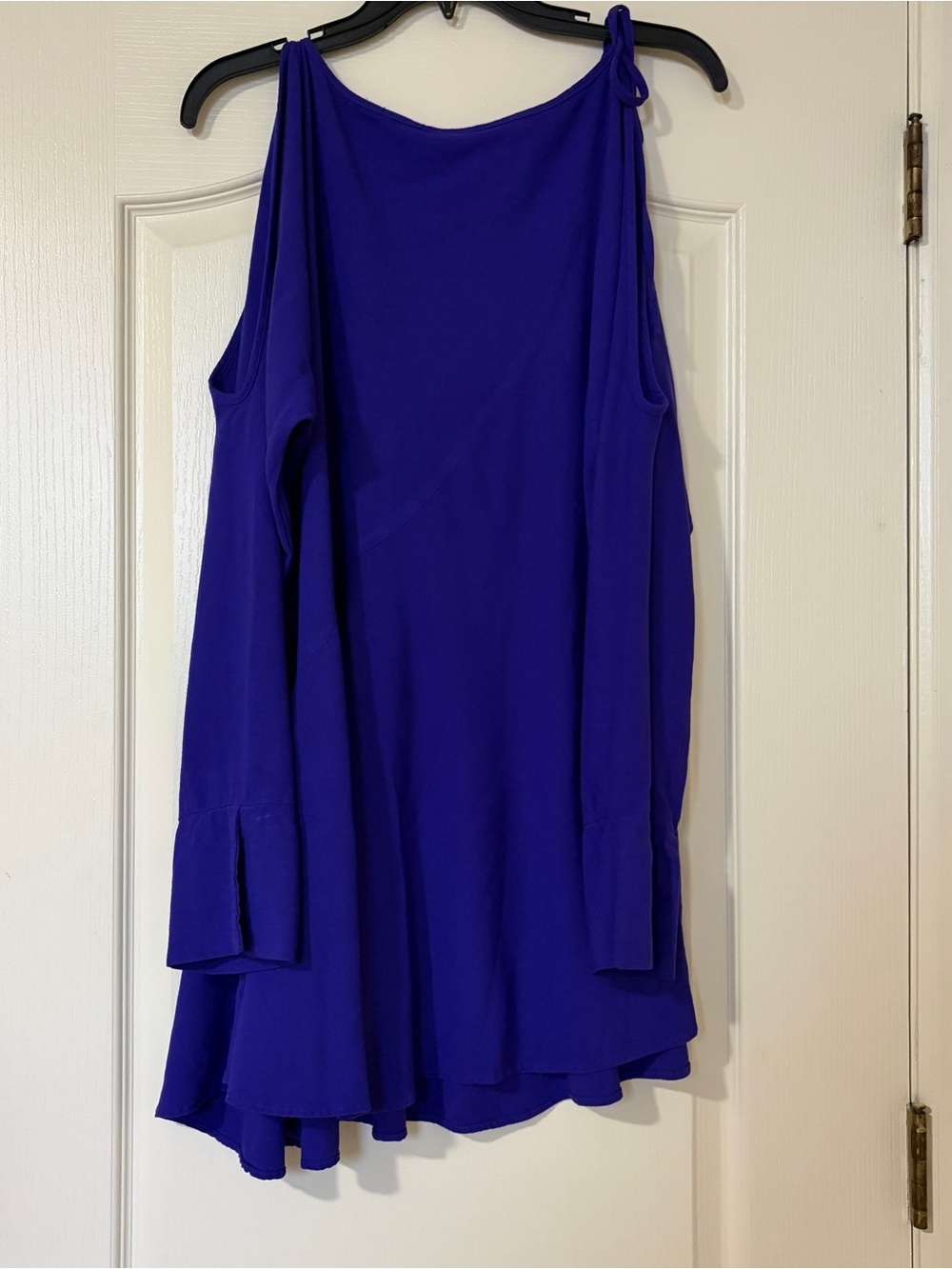 Vibrant Royal Blue/Purple Cold-Shoulder Tunic - Picture 2 of 10